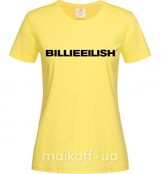 Жіноча футболка Billieeilish text Лимонний фото