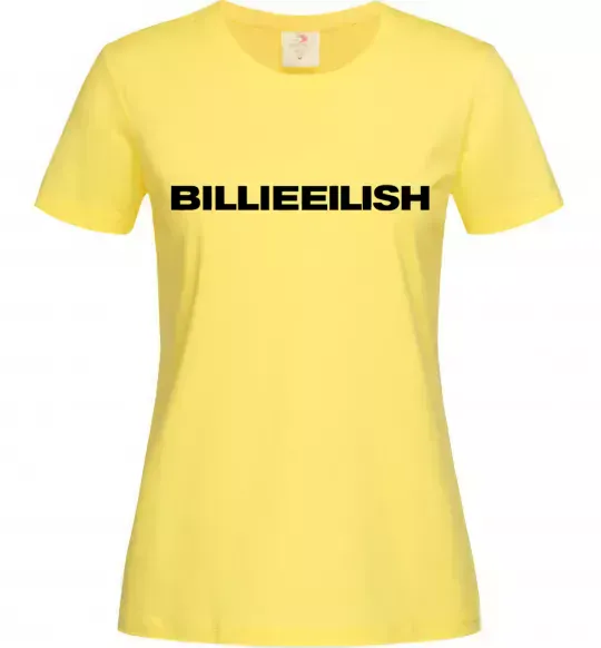 Женская футболка Billieeilish text Лимонный фото