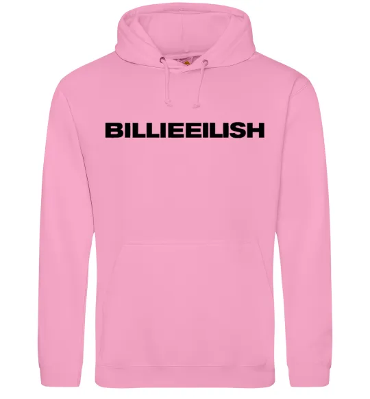 Мужская толстовка (худи) Billieeilish text Розовый фото