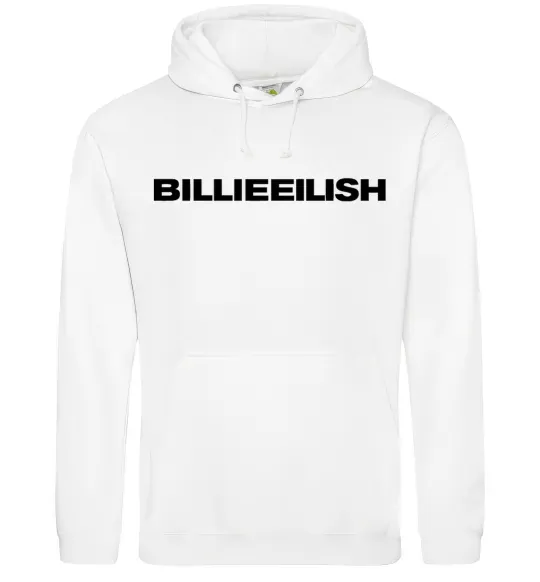 Чоловіча толстовка (худі) Billieeilish text Білий фото