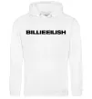 Чоловіча толстовка (худі) Billieeilish text Білий фото