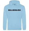 Мужская толстовка (худи) Billieeilish text Голубой Мужская толстовка (худи) Billieeilish text Голубой фото
