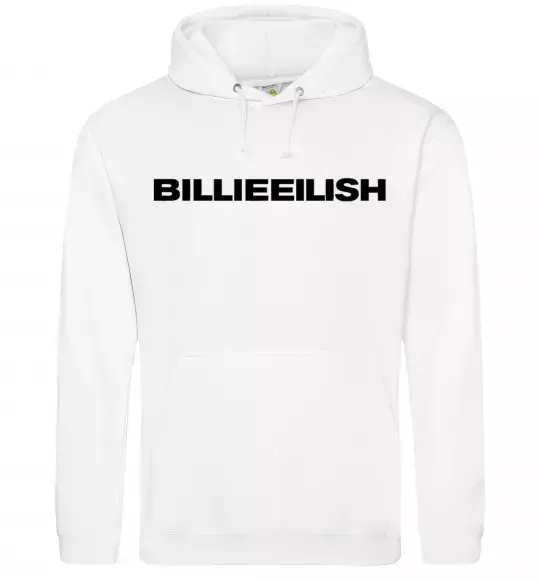 Женская толстовка (худи) Billieeilish text Белый фото