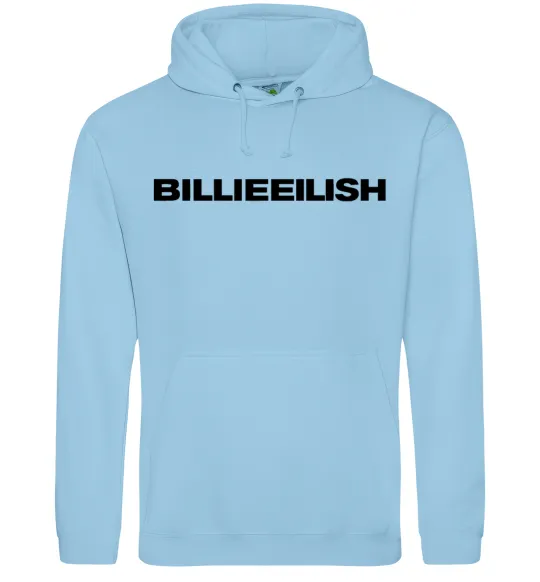 Жіноча толстовка (худі) Billieeilish text Блакитний фото