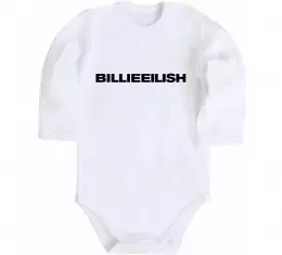 Детский боди Billie Eilish in a circle Белый фото