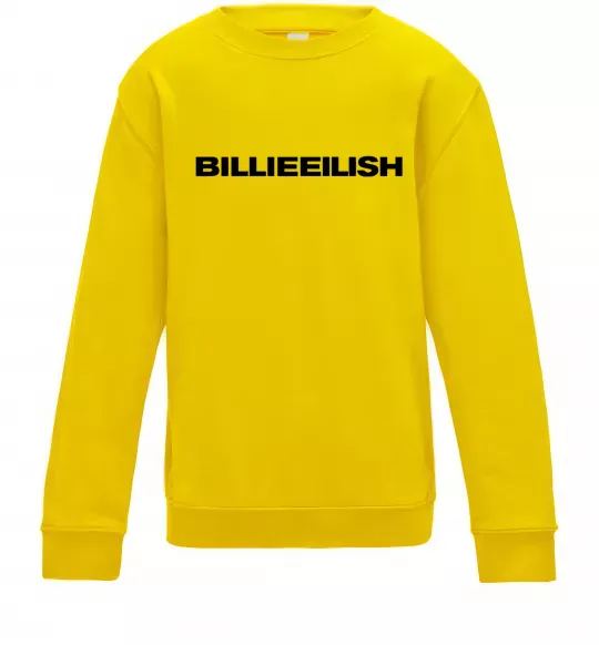 Детский Свитшот Billieeilish text Солнечно желтый фото