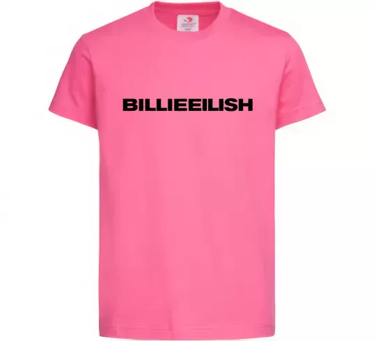 Детская футболка Billieeilish text Ярко-розовый фото