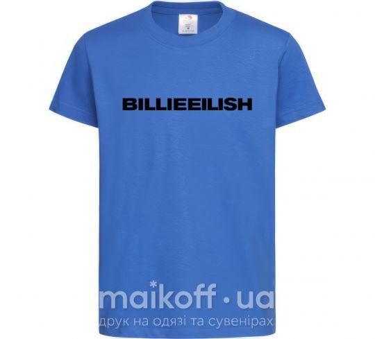 Детская футболка Billieeilish text Ярко-синий фото