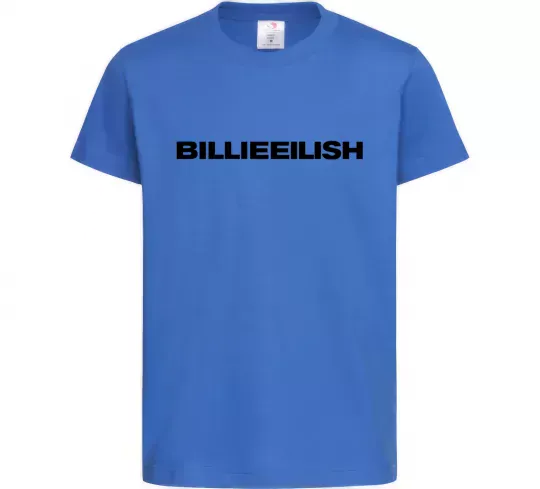 Детская футболка Billieeilish text Ярко-синий фото