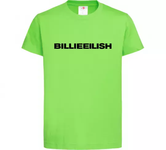 Детская футболка Billieeilish text Лаймовый фото