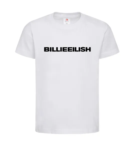 Дитяча футболка Billieeilish text Білий фото
