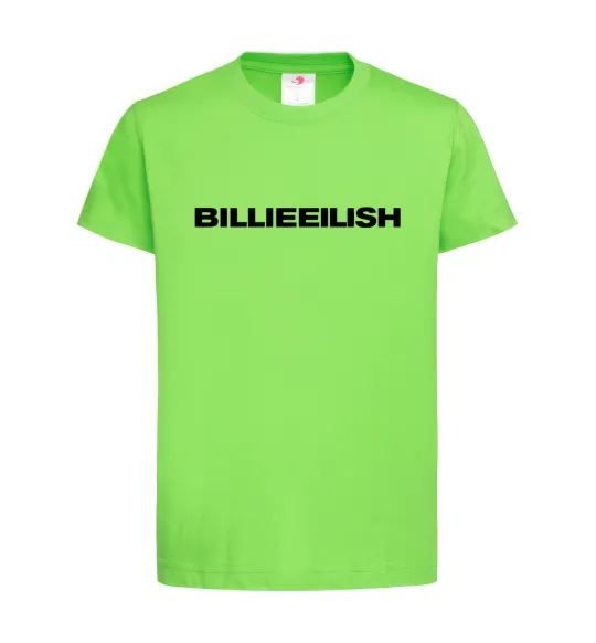 Дитяча футболка Billieeilish text Лаймовий фото