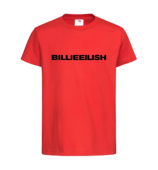 Дитяча футболка Billieeilish text Червоний фото