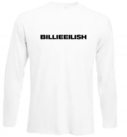 Лонгслів Billieeilish text Білий фото