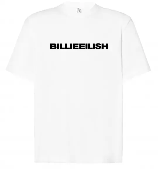 Футболка Оверсайз Billieeilish text Белый фото