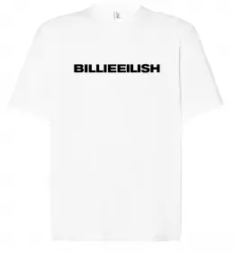 Футболка Оверсайз Billie Eilish in a circle Белый фото