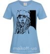 Жіноча футболка Art Billie Блакитний фото