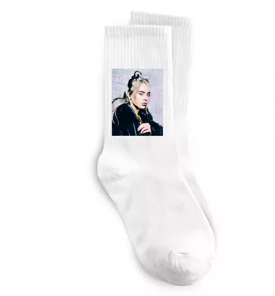 Шкарпетки Billie Eilish photo Білий фото