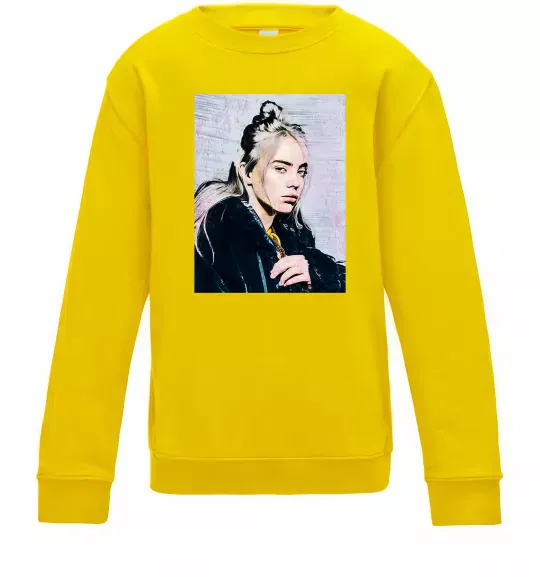 Дитячий світшот Billie Eilish photo Сонячно жовтий фото