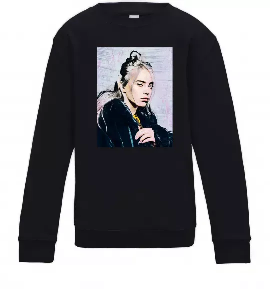 Дитячий світшот Billie Eilish photo Чорний фото