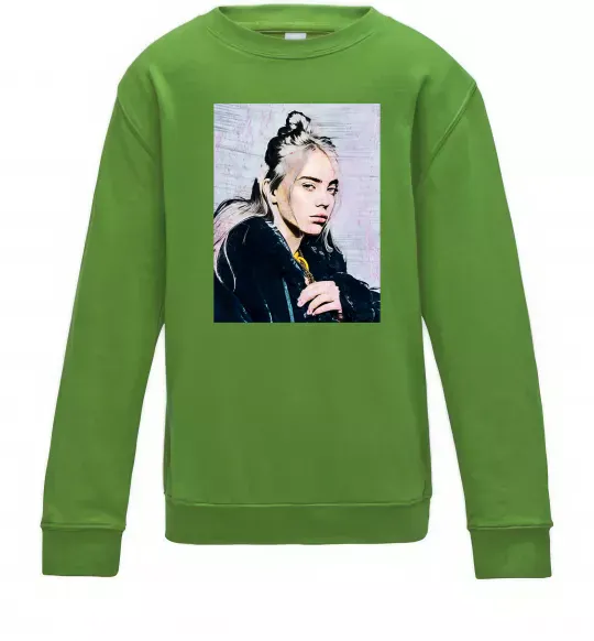 Дитячий світшот Billie Eilish photo Лаймовий фото