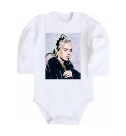 Дитячий бодік Billie Eilish photo Білий фото