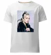 Мужская премиум футболка Billie Eilish photo Белый фото