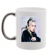Чашка с цветной ручкой Billie Eilish photo Серебро фото