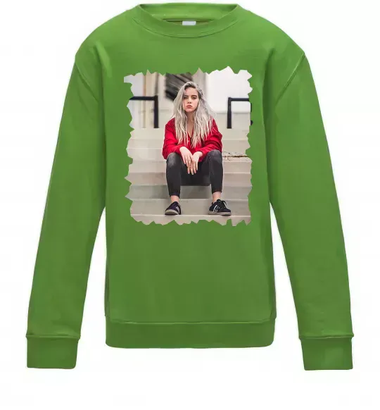 Дитячий світшот Billie Лаймовий фото