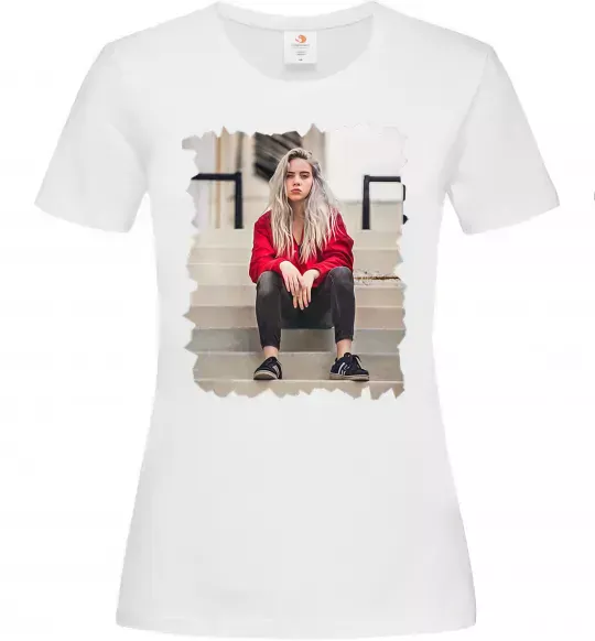 Жіноча футболка Billie Білий фото