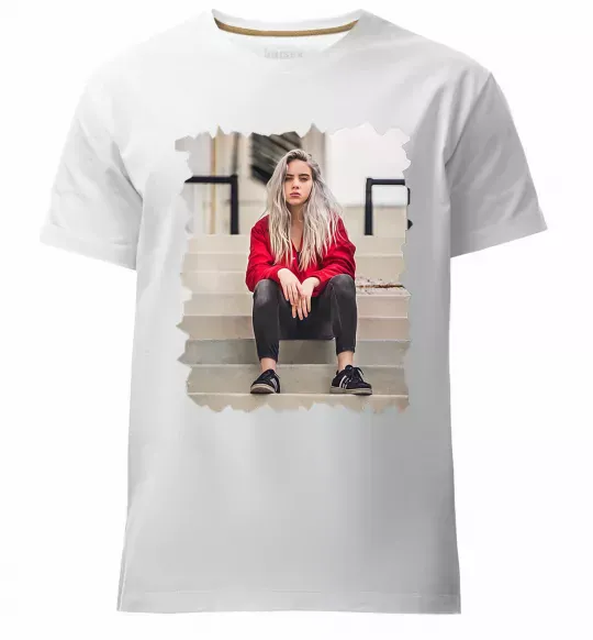 Мужская премиум футболка Billie Белый фото