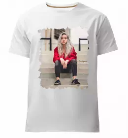 Мужская премиум футболка Hit me hard and soft Черный фото