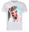Мужская футболка Billie Eilish in crown Белый фото