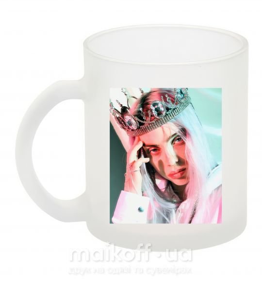 Чашка стеклянная Billie Eilish in crown Фроузен фото