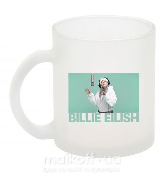 Чашка стеклянная Billie Eilish blue Фроузен фото
