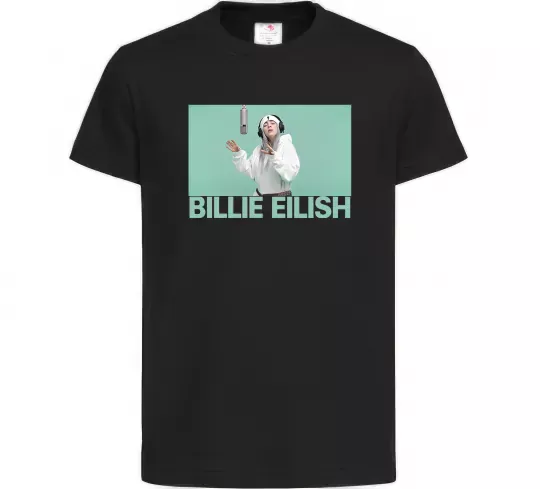 Детская футболка Billie Eilish blue Черный фото