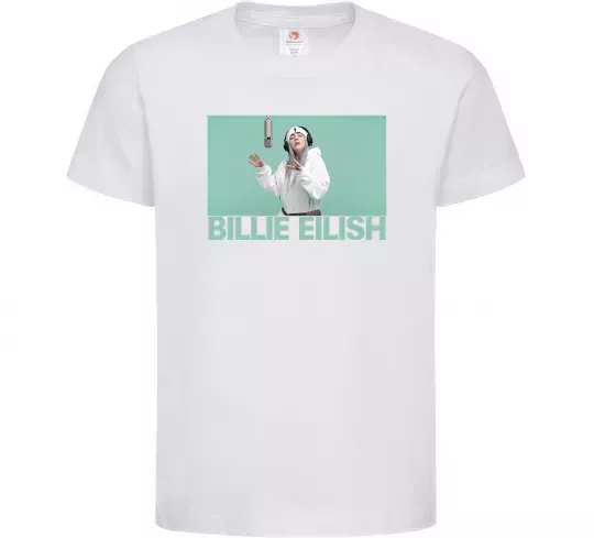 Детская футболка Billie Eilish blue Белый фото