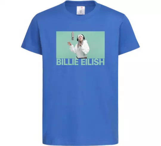 Детская футболка Billie Eilish blue Ярко-синий фото