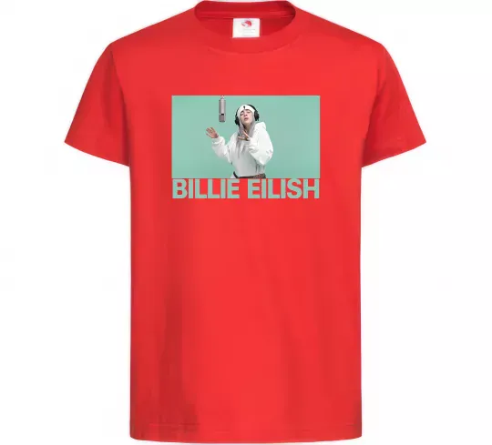 Детская футболка Billie Eilish blue Красный фото