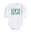 Дитячий бодік Billie Eilish blue Білий фото