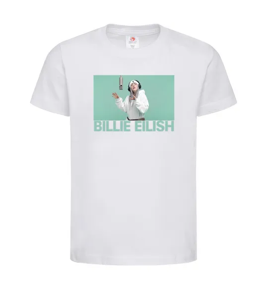 Детская футболка Billie Eilish blue Белый фото