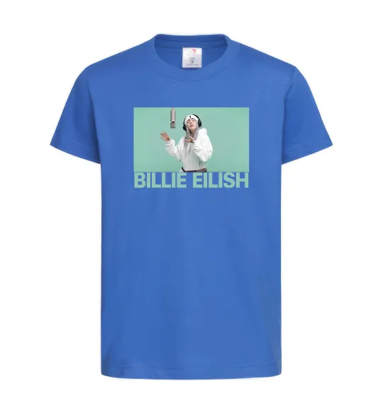 Детская футболка Billie Eilish blue Ярко-синий фото