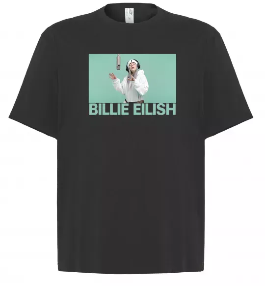 Футболка Оверсайз Billie Eilish blue Черный фото