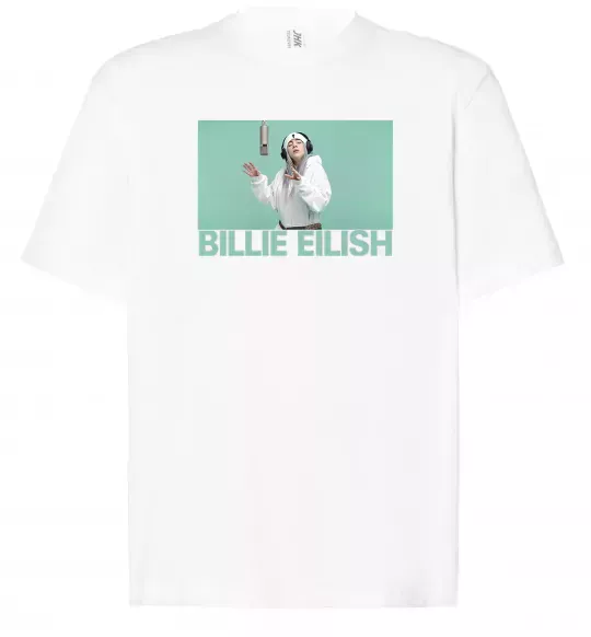 Футболка Оверсайз Billie Eilish blue Белый фото