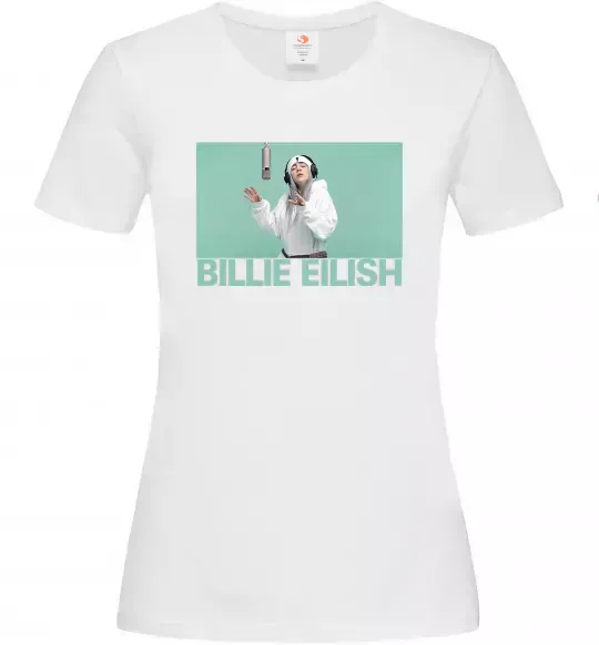 Женская футболка Billie Eilish blue Белый фото