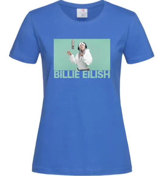 Женская футболка Billie Eilish blue Ярко-синий фото
