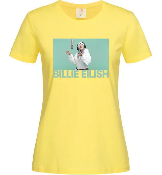 Женская футболка Billie Eilish blue Лимонный фото