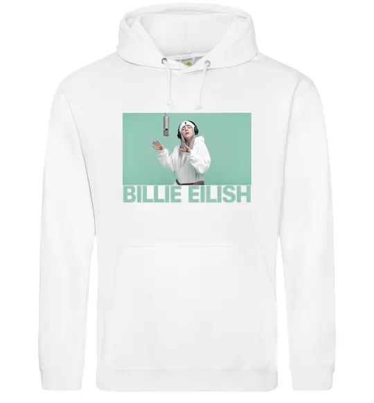 Жіноча толстовка (худі) Billie Eilish blue Білий фото