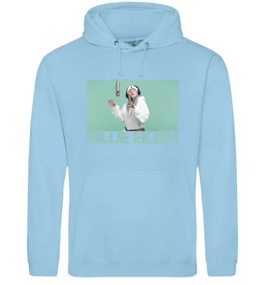 Женская толстовка (худи) Billie Eilish blue Голубой фото