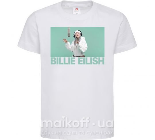 Детская футболка Billie Eilish blue Белый фото